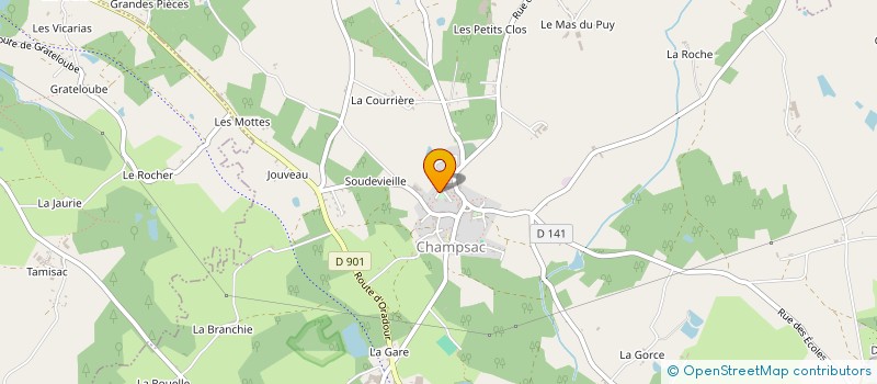 localisation de l'entreprise SAS C&L  CHAMPSAC