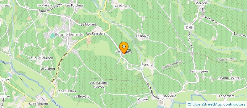 localisation de l'entreprise SAS C.P COURTAGE à REGNIE-DURETTE