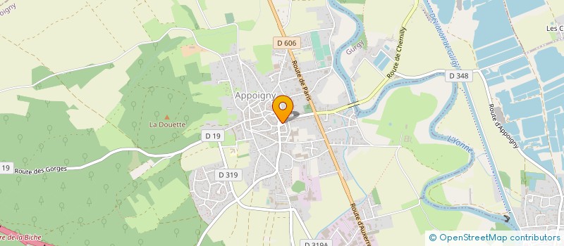 localisation de l'entreprise SAS CACHON à APPOIGNY