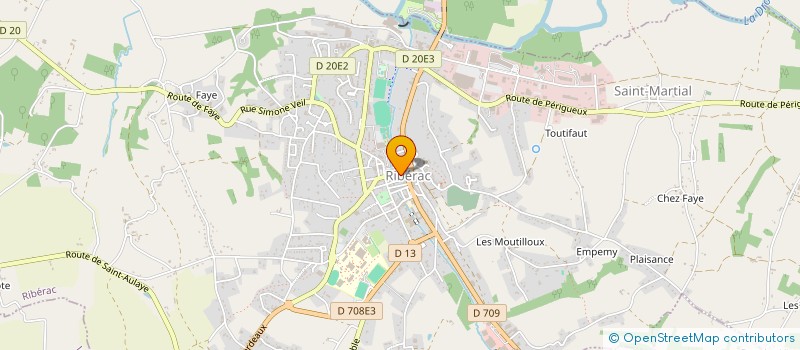 localisation de l'entreprise SAS CAFE DES COLONNES  RIBERAC