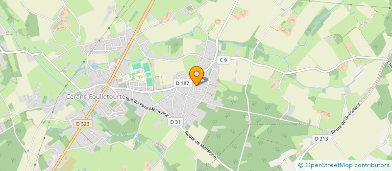 localisation de l'entreprise SAS CAFLINE  CERANS-FOULLETOURTE