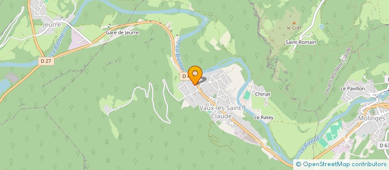 localisation de l'entreprise SAS CALAIS à VAUX-LES-SAINT-CLAUDE