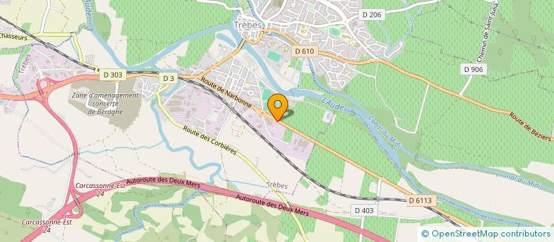 localisation de l'entreprise SAS CALAMEL  TREBES