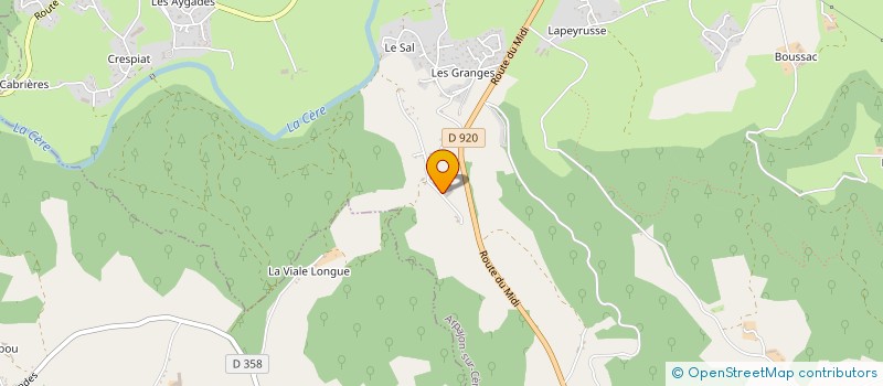 localisation de l'entreprise SAS CALDAYROUX à ARPAJON-SUR-CERE