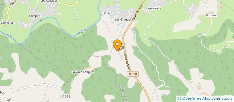 localisation de l'entreprise SAS CALDAYROUX LOCATION à ARPAJON-SUR-CERE