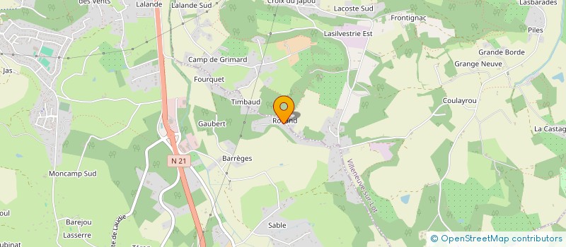 localisation de l'entreprise SAS CAMILLE à PUJOLS
