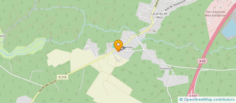 localisation de l'entreprise SAS CAMPING DE SAMBA  MIOS