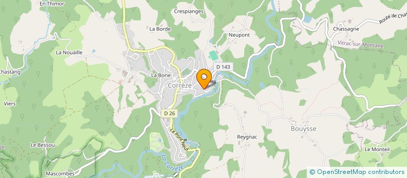 localisation de l'entreprise SAS CAMPING LE CORREZE  CORREZE