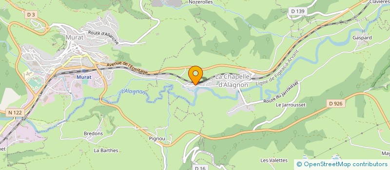 localisation de l'entreprise SAS CANAL - CHALET DU PUY MARY à LA CHAPELLE D'ALAGNON