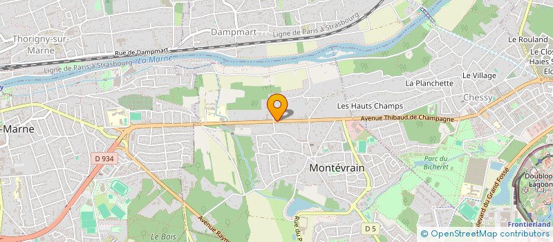 localisation de l'entreprise SAS CAPITALE COMMUNICATION à MONTEVRAIN