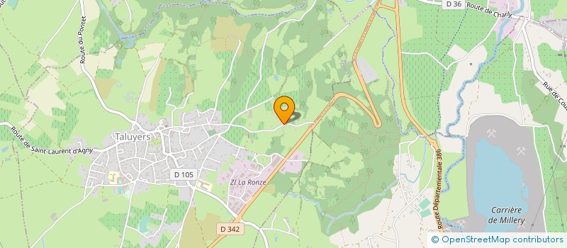 localisation de l'entreprise SAS CARLE TP à TALUYERS