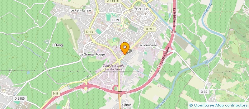 localisation de l'entreprise SAS CARO  PEZENAS