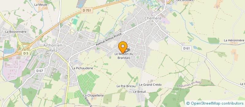 localisation de l'entreprise SAS CAROLINE GILLET  CHAUMES-EN-RETZ