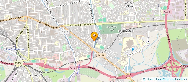 localisation de l'entreprise SAS CAROSSERIE 2000 à CALAIS