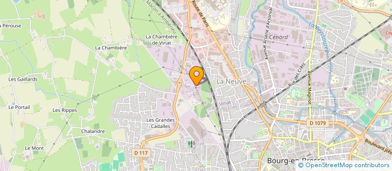localisation de l'entreprise SAS CARROSSERIE BSR à VIRIAT