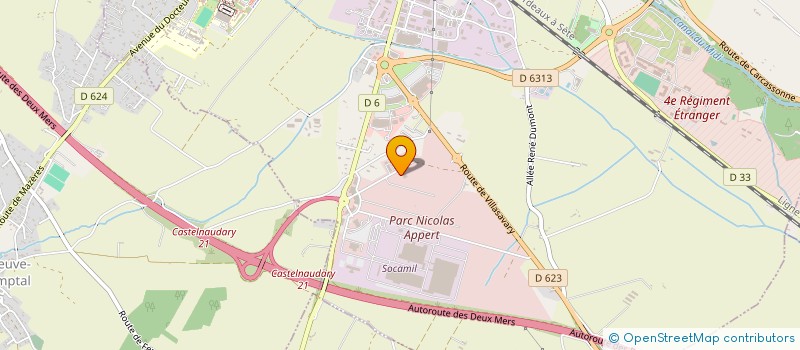 localisation de l'entreprise SAS CASTEL'POUCES  CASTELNAUDARY