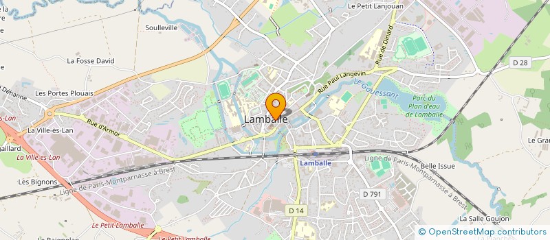 localisation de l'entreprise SAS CENTRE VILLE-CHAMP DE MARS  LAMBALLE-ARMOR