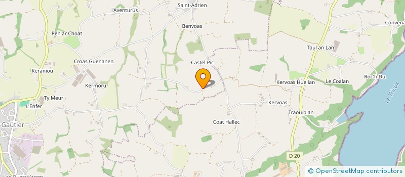 localisation de l'entreprise SAS CH'ADIOU  PLEUMEUR-GAUTIER