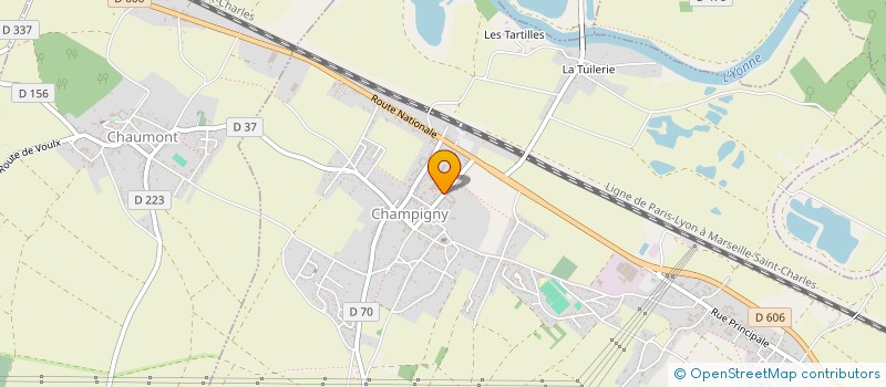 localisation de l'entreprise SAS CHAMPBLEVIN  CHAMPIGNY