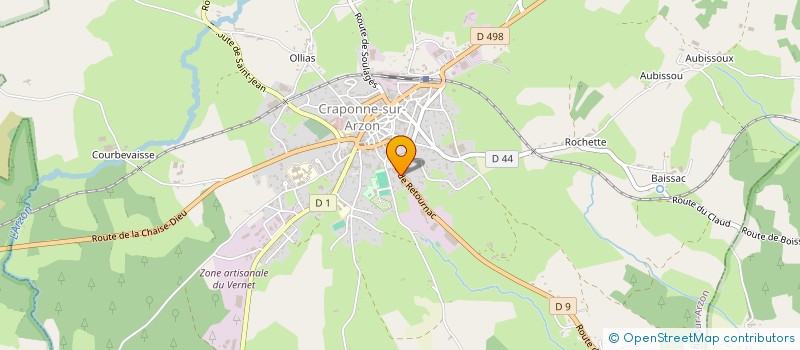 localisation de l'entreprise SAS CHARBONNIER  CRAPONNE-SUR-ARZON