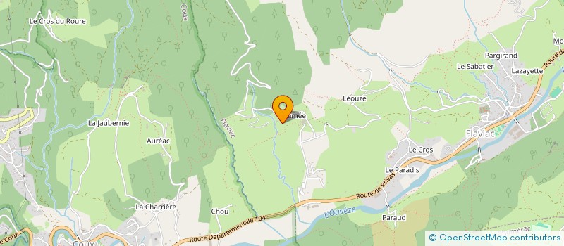 localisation de l'entreprise SAS CHARPENTE COUVERTURE MACONNERIE SOBOUL  FLAVIAC