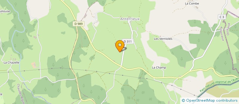 localisation de l'entreprise SAS CHASTANG LUDOVIC à ANTERRIEUX