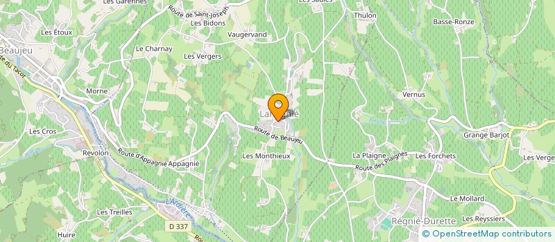 localisation de l'entreprise SAS CHATEAU BOMPAS  REGNIE-DURETTE