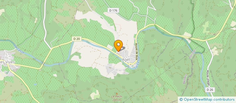 localisation de l'entreprise SAS CHATEAU D'AGEL  AGEL