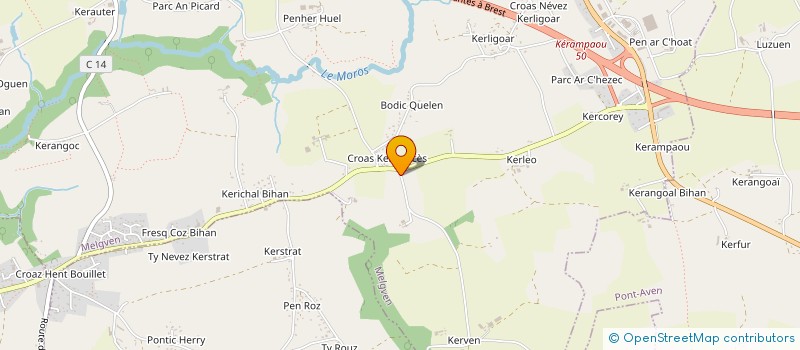 localisation de l'entreprise SAS CHATEAU DE KERANEVEL  MELGVEN