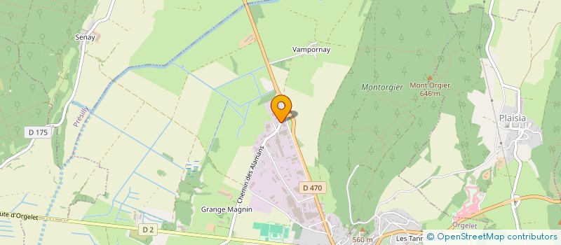 localisation de l'entreprise SAS CHEVRON à ORGELET