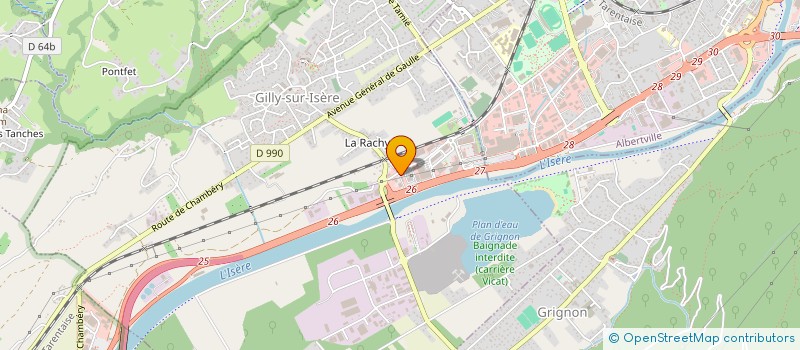 localisation de l'entreprise SAS CHIRIAC OPTIQUE  GILLY-SUR-ISERE