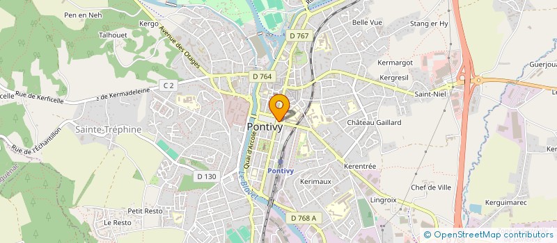 localisation de l'entreprise SAS CHRISTINE GLOUX à PONTIVY