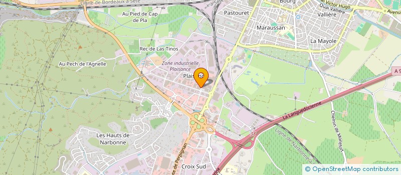 localisation de l'entreprise SAS CHRYSTAL  NARBONNE
