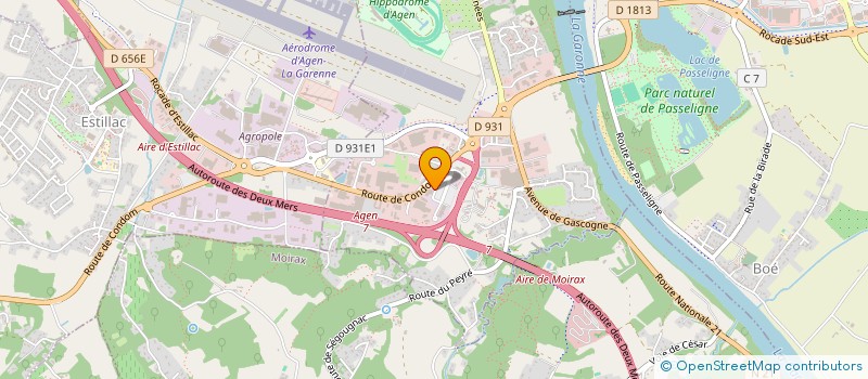 localisation de l'entreprise SAS CJB  LE PASSAGE