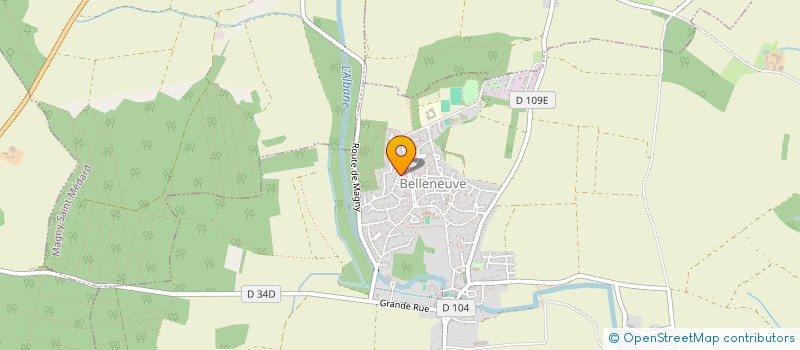 localisation de l'entreprise SAS CL  BELLENEUVE