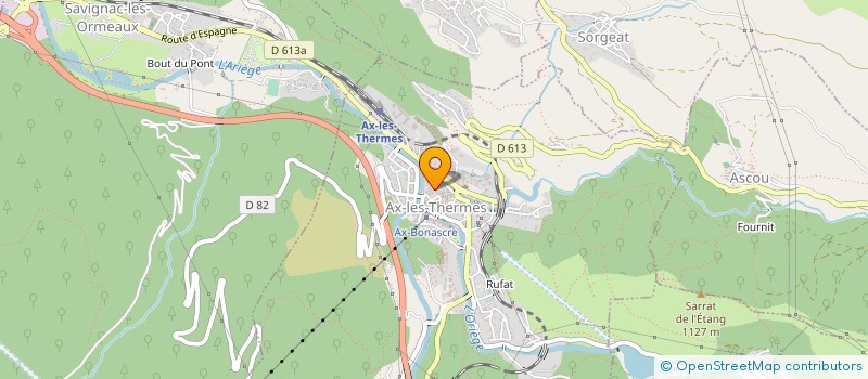 localisation de l'entreprise SAS CLARET - KIESS à AX-LES-THERMES