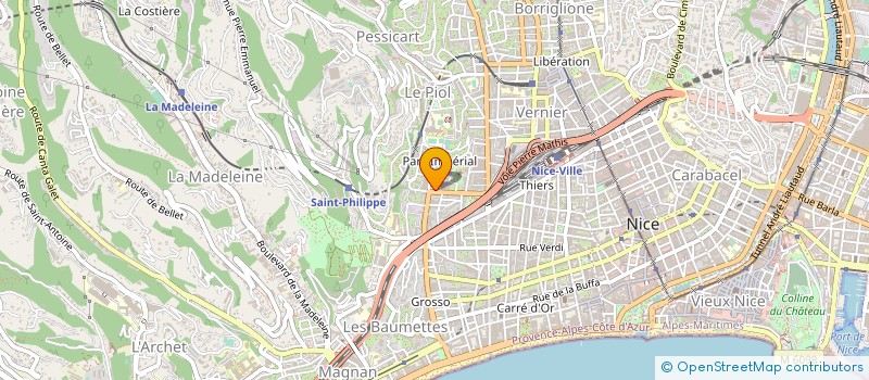 localisation de l'entreprise SAS CLINIQUE DU PARC IMPERIAL à NICE