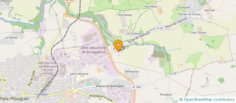 localisation de l'entreprise SAS CLOIREC à CARHAIX-PLOUGUER