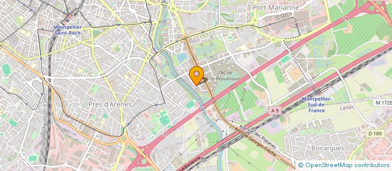 localisation de l'entreprise SAS CLV à MONTPELLIER