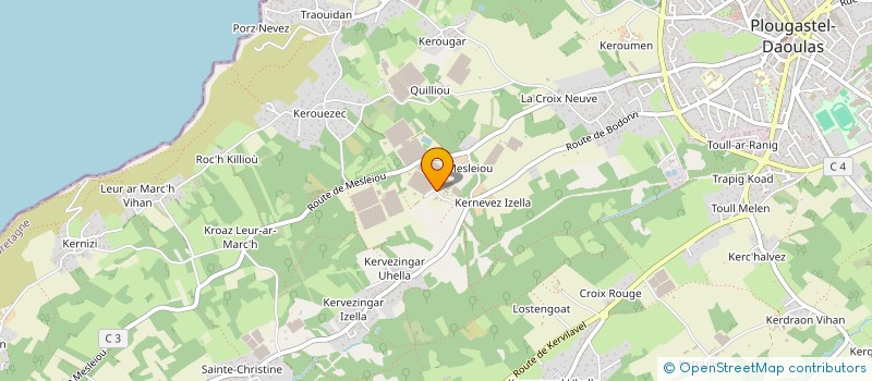 localisation de l'entreprise SAS COGE HUELLA  PLOUGASTEL-DAOULAS