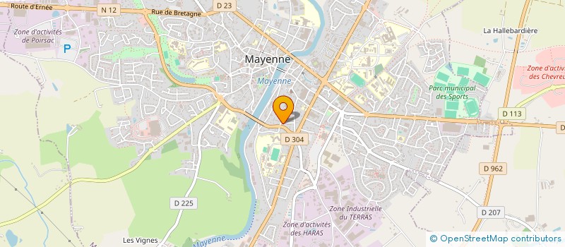localisation de l'entreprise SAS CONFECTIONS COULANGE à MAYENNE