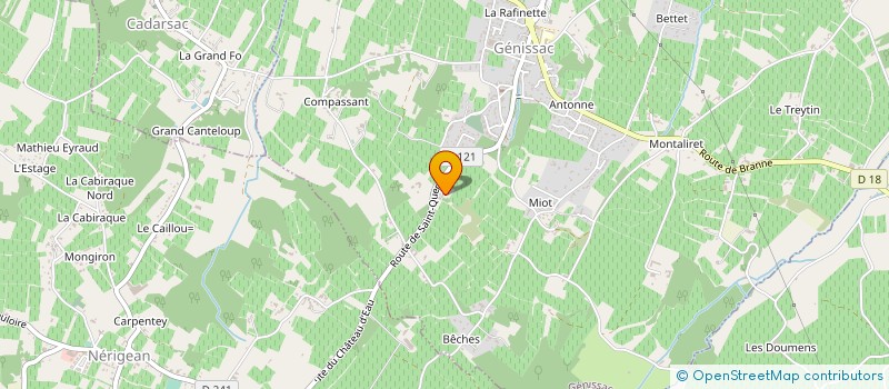 localisation de l'entreprise SAS CONFLUENCE  GENISSAC