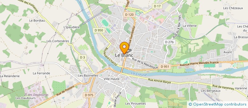 localisation de l'entreprise SAS CONI à LE BLANC