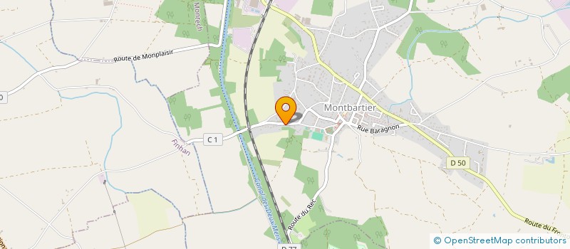 localisation de l'entreprise SAS CORALIE  MONTBARTIER