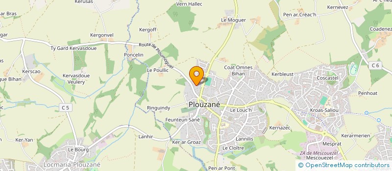 localisation de l'entreprise SAS COSY COAST à CHATEAUNEUF-DU-FAOU