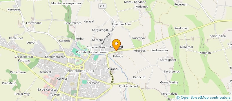 localisation de l'entreprise SAS COULEURS D IROISE  LAMPAUL-PLOUDALMEZEAU