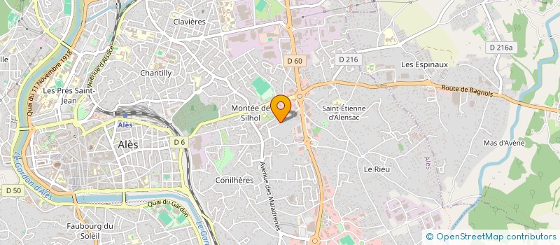 localisation de l'entreprise SAS CRIEULON  ALES