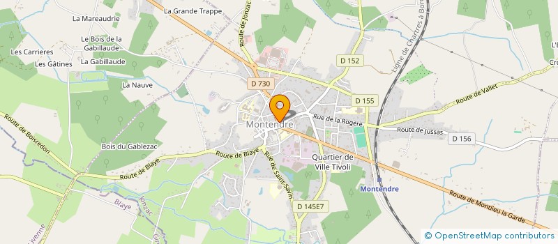 localisation de l'entreprise SAS CRISTAUX BARBERSHOP  MONTENDRE