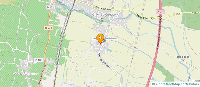 localisation de l'entreprise SAS CSCL  FLAGEY-ECHEZEAUX