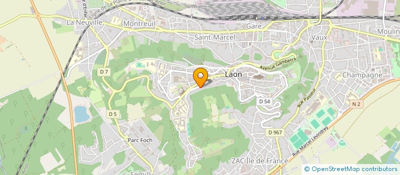 localisation de l'entreprise SAS CST  LAON